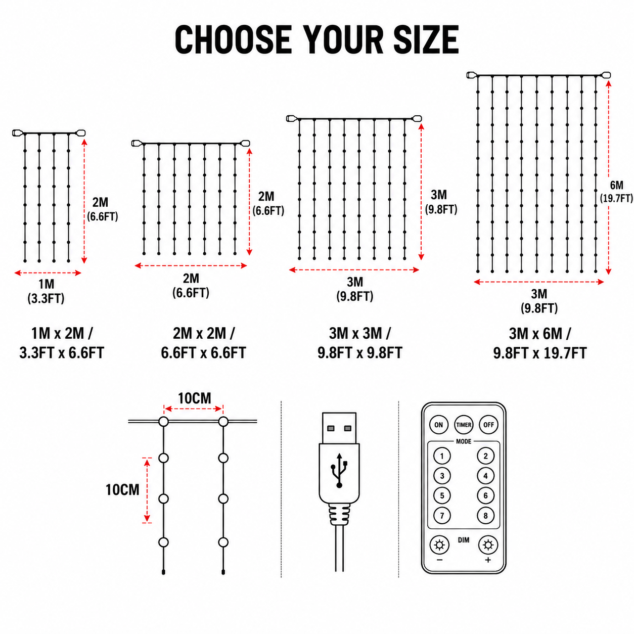 🎄✨Christmas LED House Net & Smart Outdoor Wall Curtain Light