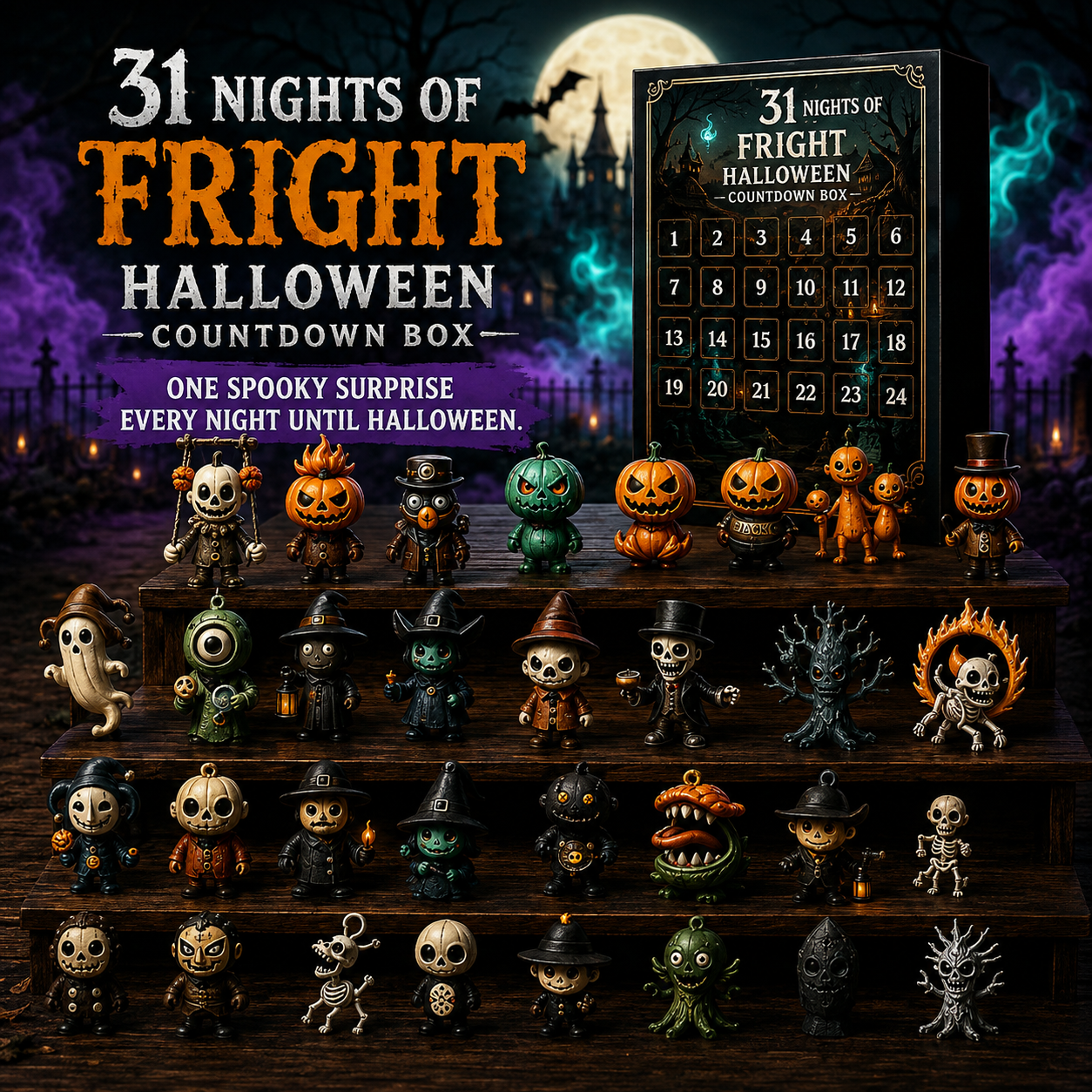🎃 31 Nights of Fright Halloween Countdown Box