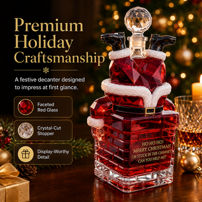 🎅 2026 Christmas Gift 50% Off--💥  Santa Stuck in the Chimney Whiskey Bottle