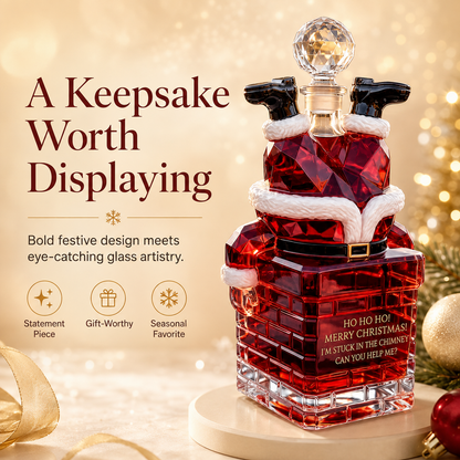 🎅 2026 Christmas Gift 50% Off--💥  Santa Stuck in the Chimney Whiskey Bottle