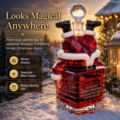 🎅 2026 Christmas Gift 50% Off--💥  Santa Stuck in the Chimney Whiskey Bottle