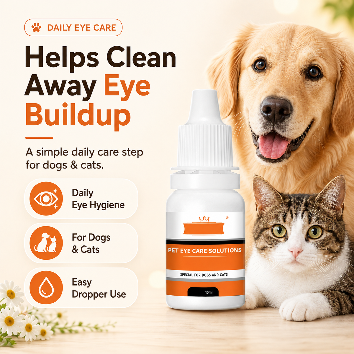 💐50% OFF ! Vet-Recommended Eye Solution – Gentle Formula for Sensitive Breeds 🩺🐕【Limited Offer】