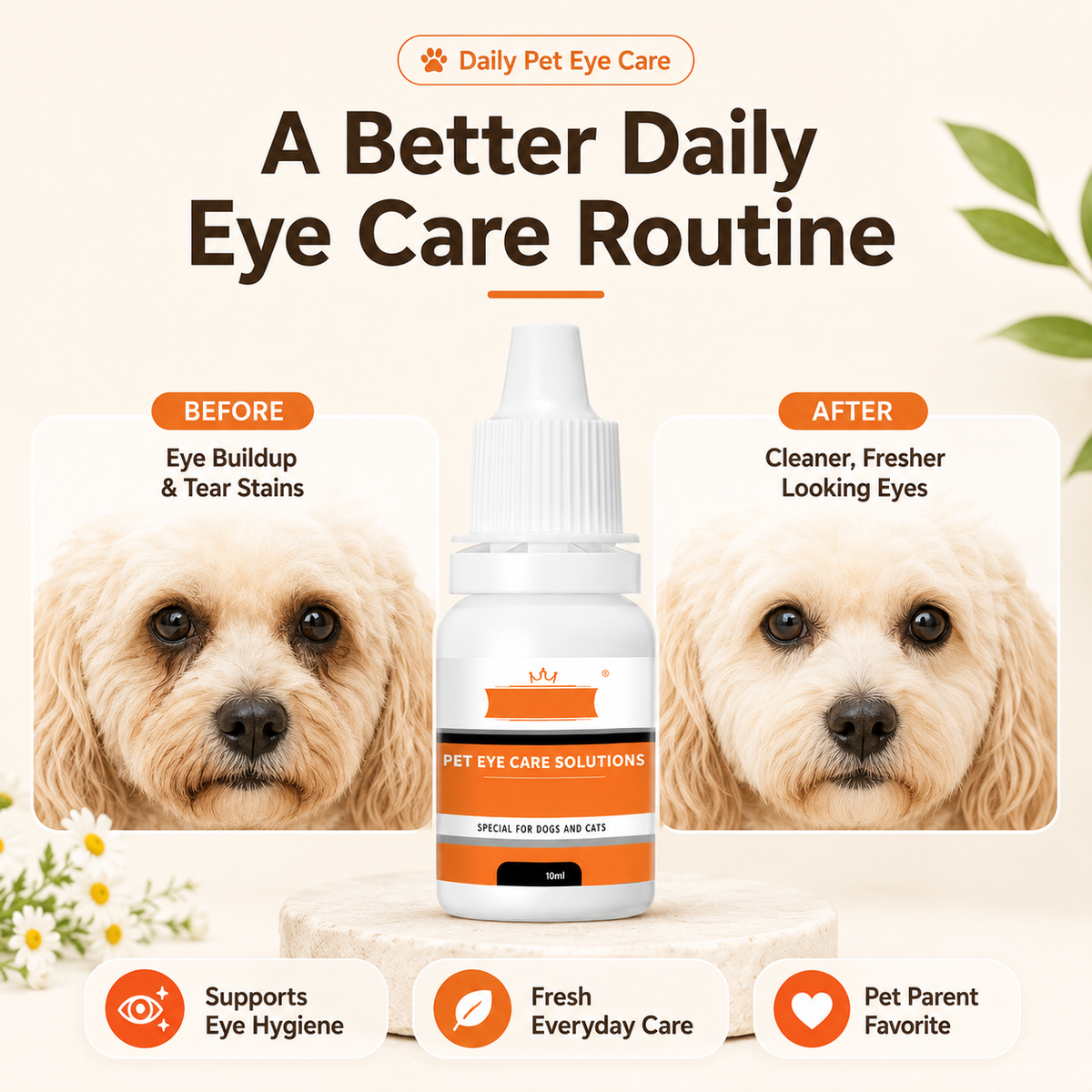 💐50% OFF ! Vet-Recommended Eye Solution – Gentle Formula for Sensitive Breeds 🩺🐕【Limited Offer】