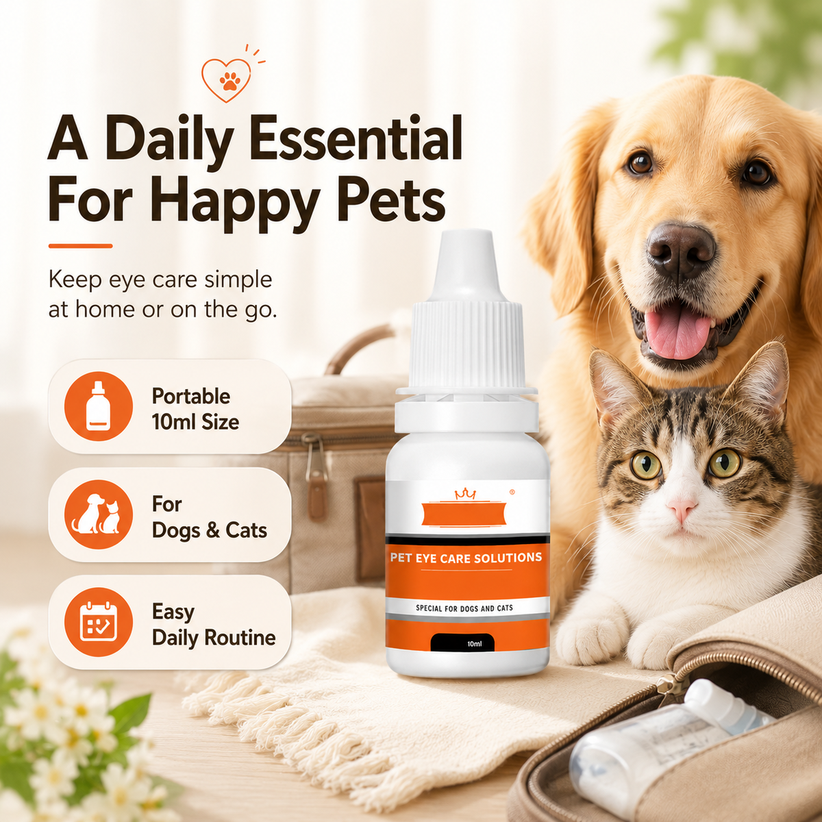 💐50% OFF ! Vet-Recommended Eye Solution – Gentle Formula for Sensitive Breeds 🩺🐕【Limited Offer】