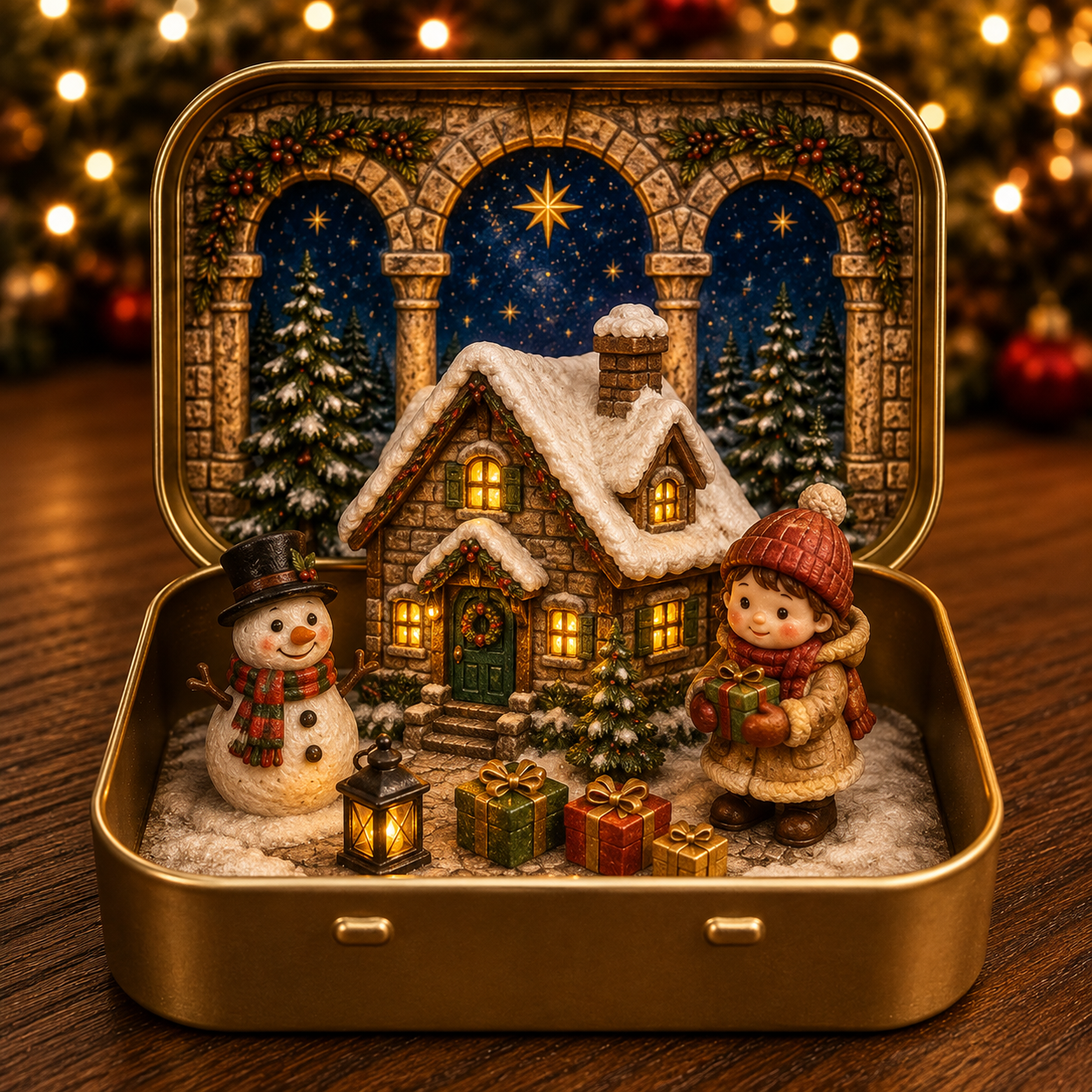 🎄 A Tiny Christmas Wonderland in a Tin
