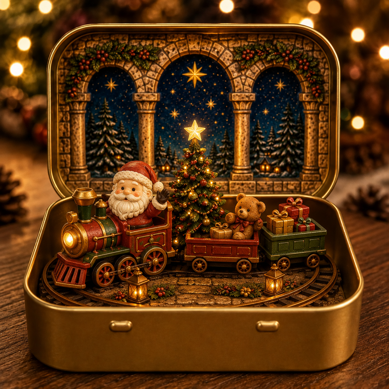 🎄 A Tiny Christmas Wonderland in a Tin