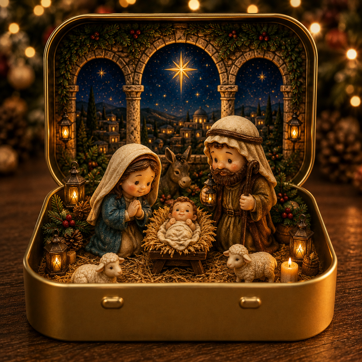 🎄 A Tiny Christmas Wonderland in a Tin