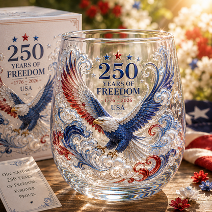 🎁 Father's Day Gift-🔥Limited Edition 2026 USA 250 Years of Freedom Eagle Glass
