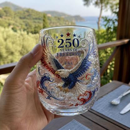 🎁 Father's Day Gift-🔥Limited Edition 2026 USA 250 Years of Freedom Eagle Glass
