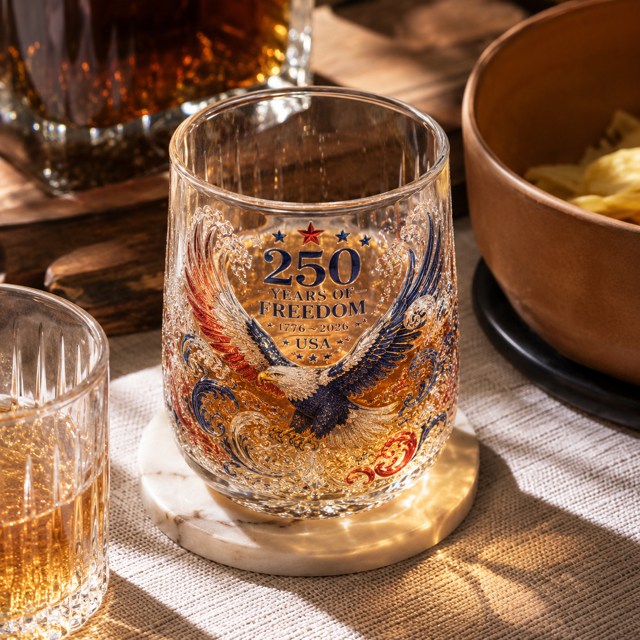 🎁 Father's Day Gift-🔥Limited Edition 2026 USA 250 Years of Freedom Eagle Glass