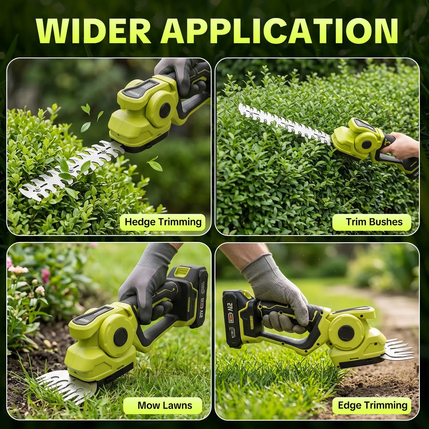 20V Cordless 2-in-1 Grass Shear & Hedge Trimmer with Battery & Charger