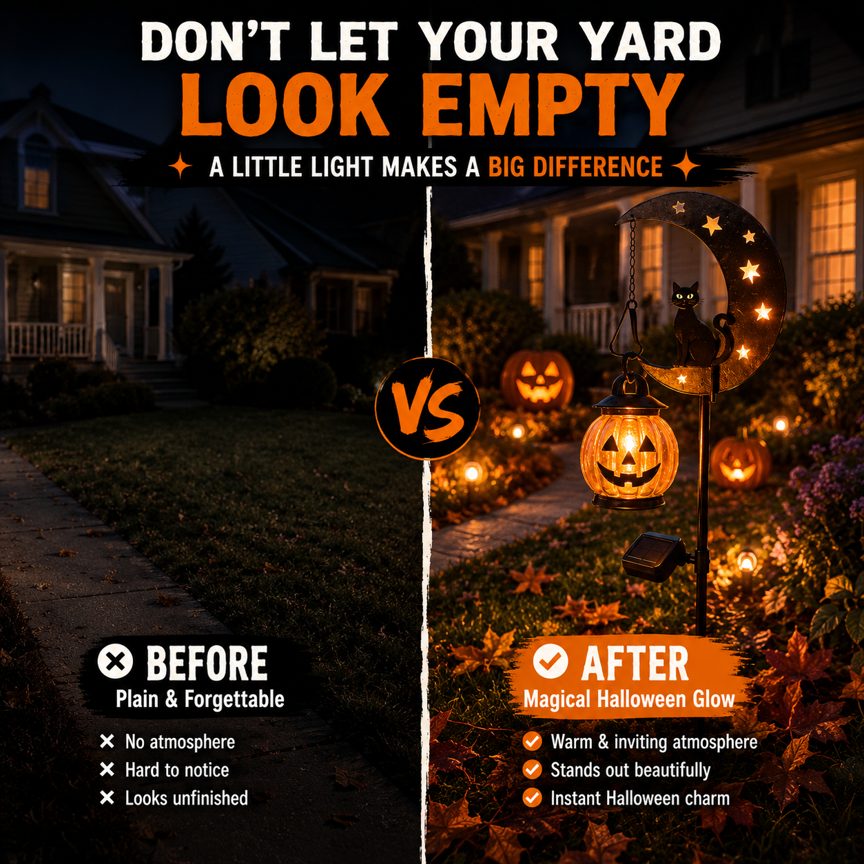 Halloween Early Bird Sale | 49% OFF Pumpkin Moon Garden Stake Light