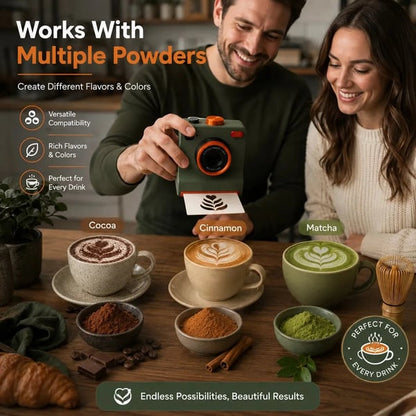 ☕Hot Sale 50% OFF📸 One-Touch Latte Art Camera – 3D Coffee Stencil Printer Kit for Custom Drink Designs ✨