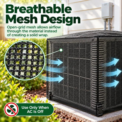 🔥Hot Sale 50% OFF- Heavy Duty Mesh AC Cover – All Season Outdoor Protection