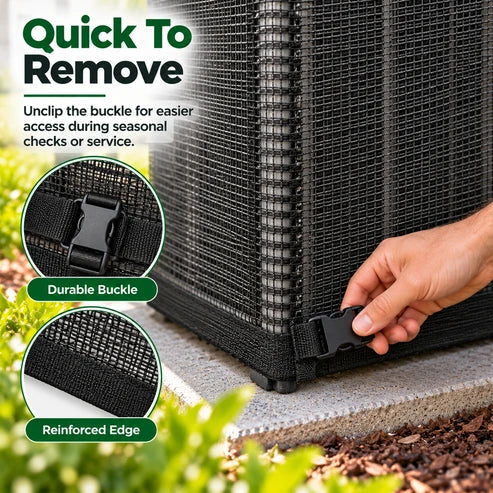 🔥Hot Sale 50% OFF- Heavy Duty Mesh AC Cover – All Season Outdoor Protection