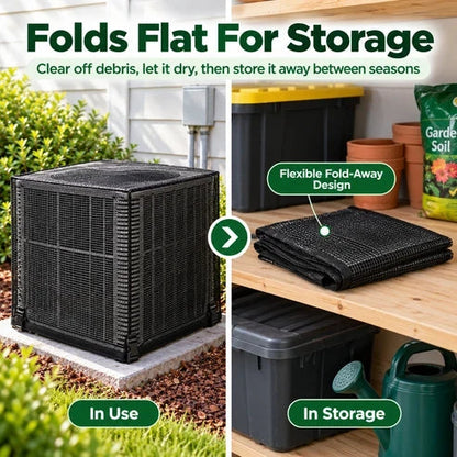 🔥Hot Sale 50% OFF- Heavy Duty Mesh AC Cover – All Season Outdoor Protection