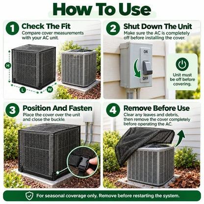 🔥Hot Sale 50% OFF- Heavy Duty Mesh AC Cover – All Season Outdoor Protection