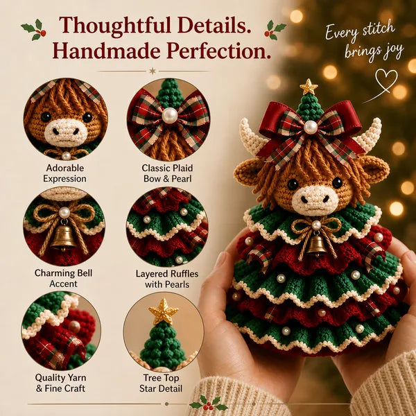 🔥Hot Sale 50% OFF🎄Crochet Animal Christmas Tree DIY Kit – Stitch a Little Christmas Magic（Material kit (not finished product)