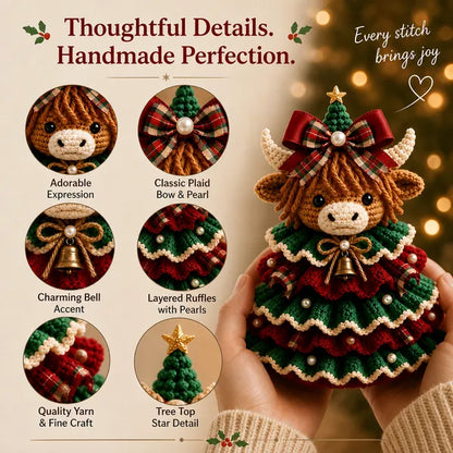 🔥Hot Sale 50% OFF🎄Crochet Animal Christmas Tree DIY Kit – Stitch a Little Christmas Magic（Material kit (not finished product)