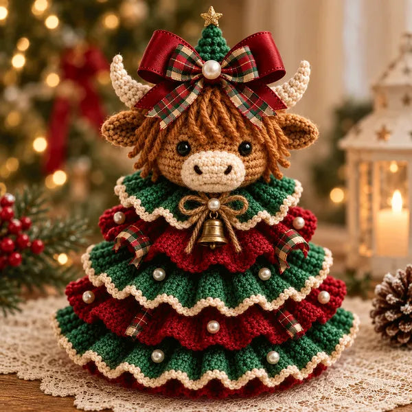 🔥Hot Sale 50% OFF🎄Crochet Animal Christmas Tree DIY Kit – Stitch a Little Christmas Magic（Material kit (not finished product)