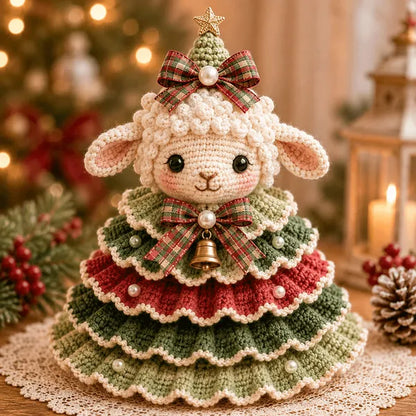 🔥Hot Sale 50% OFF🎄Crochet Animal Christmas Tree DIY Kit – Stitch a Little Christmas Magic（Material kit (not finished product)