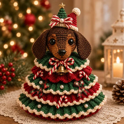 🔥Hot Sale 50% OFF🎄Crochet Animal Christmas Tree DIY Kit – Stitch a Little Christmas Magic（Material kit (not finished product)