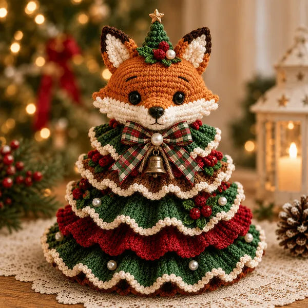 🔥Hot Sale 50% OFF🎄Crochet Animal Christmas Tree DIY Kit – Stitch a Little Christmas Magic（Material kit (not finished product)