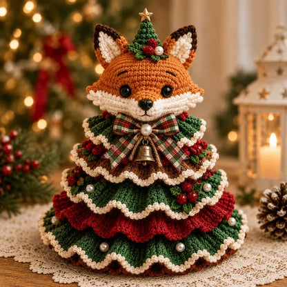 🔥Hot Sale 50% OFF🎄Crochet Animal Christmas Tree DIY Kit – Stitch a Little Christmas Magic（Material kit (not finished product)