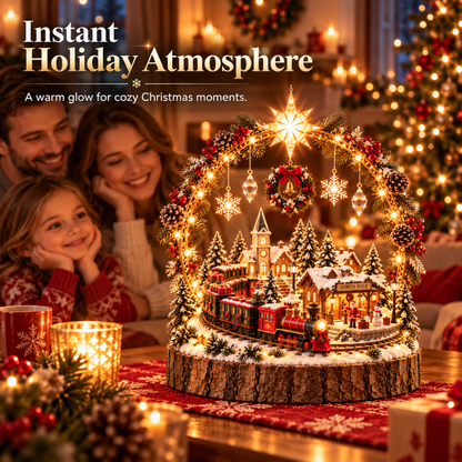 Christmas Wonderland Village Centerpiece – Lighted Holiday Table Decor