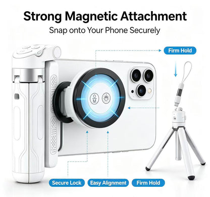 📽️Zoomable Magnetic Palm Grip | Selfie Stick & Tripod