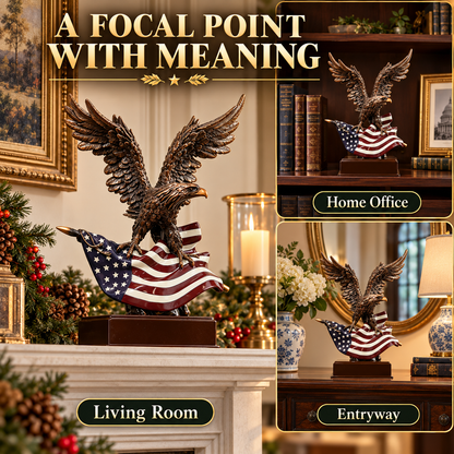 Wings of Liberty™ – American Eagle & Flag Sculpture 🦅🇺🇸