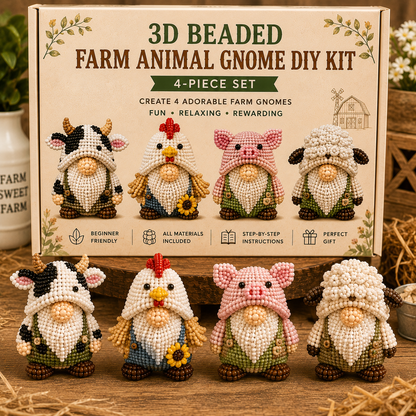 🔥Last Day 50% OFF🧵✨3D Beaded Gnome DIY Kit