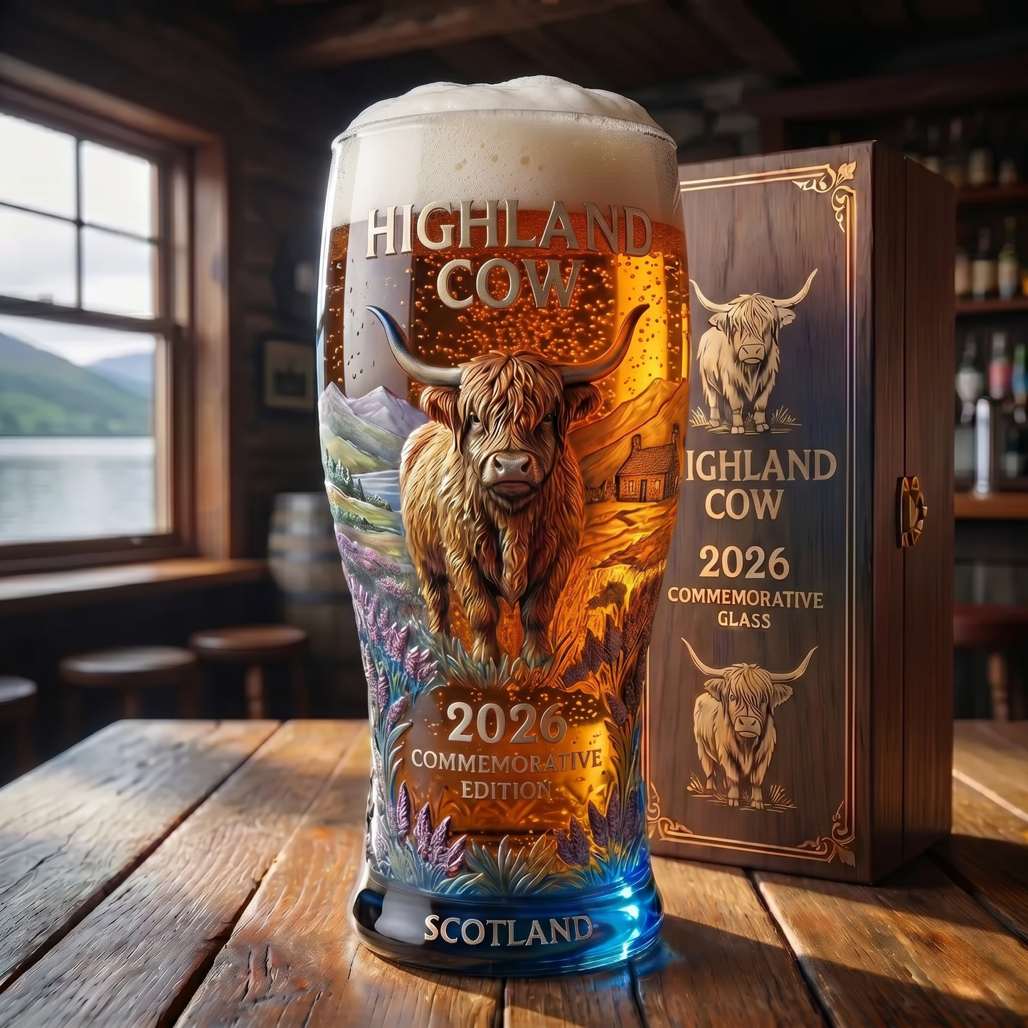 Last Day Promo: 49% OFF-Highland Cow 2026 Commemorative Glass