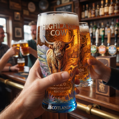 Last Day Promo: 49% OFF-Highland Cow 2026 Commemorative Glass