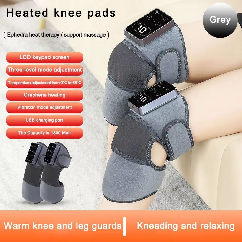 🔥Last Day 50% OFF🎁 - Cordless Heated Knee Massager – 3 Vibration Modes & 5 Heat Levels