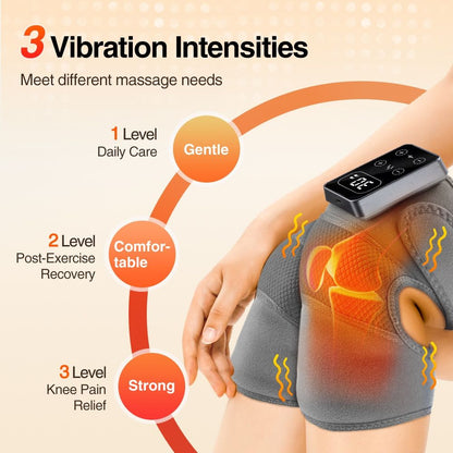 🔥Last Day 50% OFF🎁 - Cordless Heated Knee Massager – 3 Vibration Modes & 5 Heat Levels
