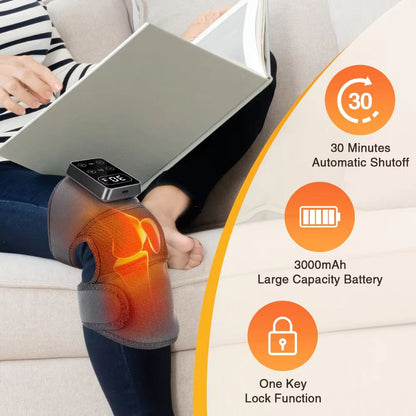 🔥Last Day 50% OFF🎁 - Cordless Heated Knee Massager – 3 Vibration Modes & 5 Heat Levels