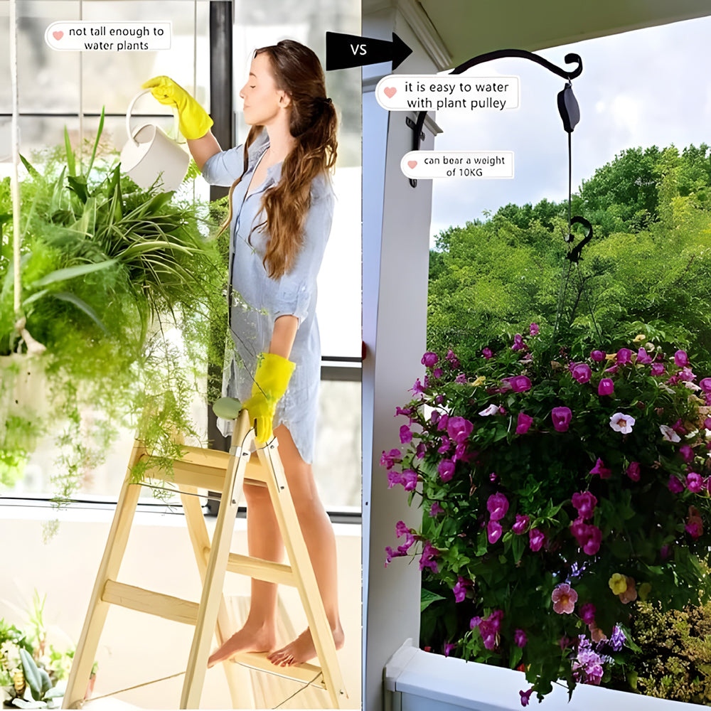 🌳Garden Plant Pulley Set for Hanging Baskets, Pots & Bird Feeders