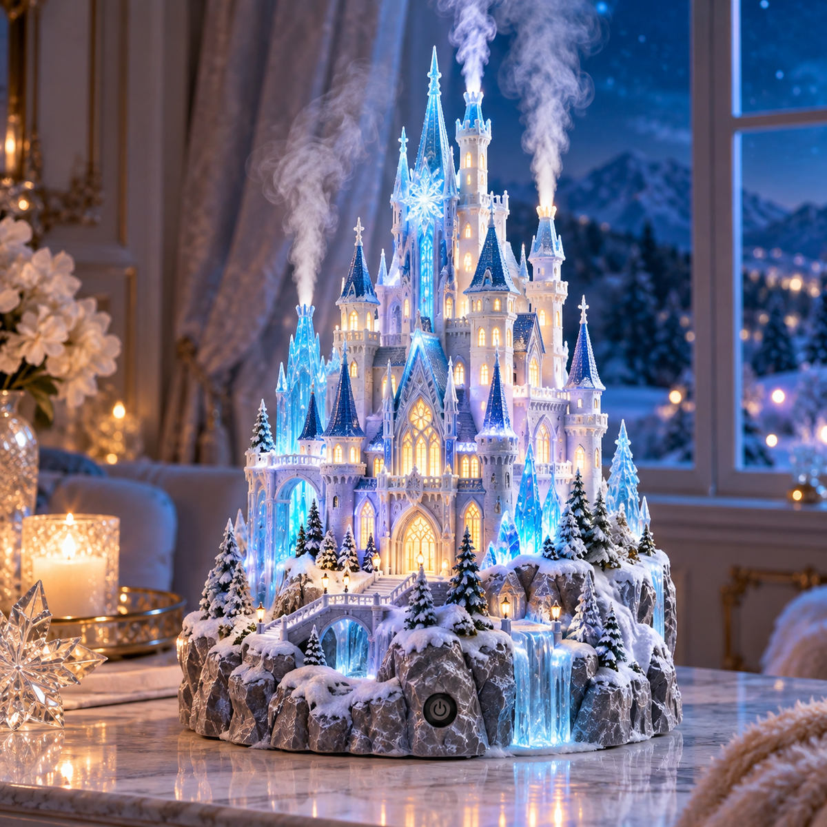🔥LAST DAY 49% OFF🏰✨ Fairytale Castle Humidifier – Magical Mist, Glowing Windows & Storybook Home Decor