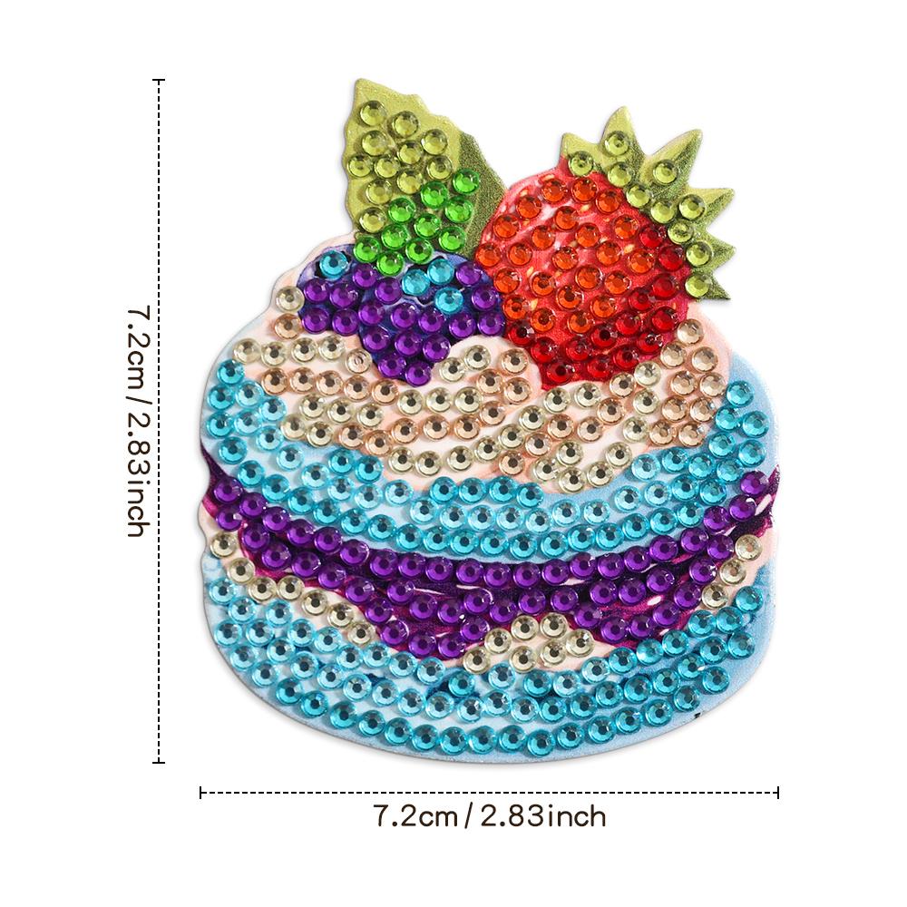 8PCS DIY Diamond Art Fridge Magnets 🎨💎 – Creative Kitchen Craft Kit