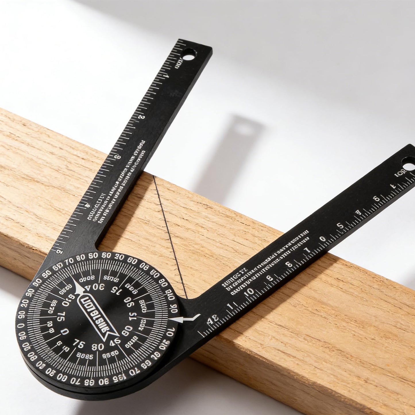 Aluminum Miter Saw Protractor, Professional Angle Measuring Tool, Rust Proof Angle Finder with 360°Rotation for Woodworkers, Builders, Plumbers, Home DIY