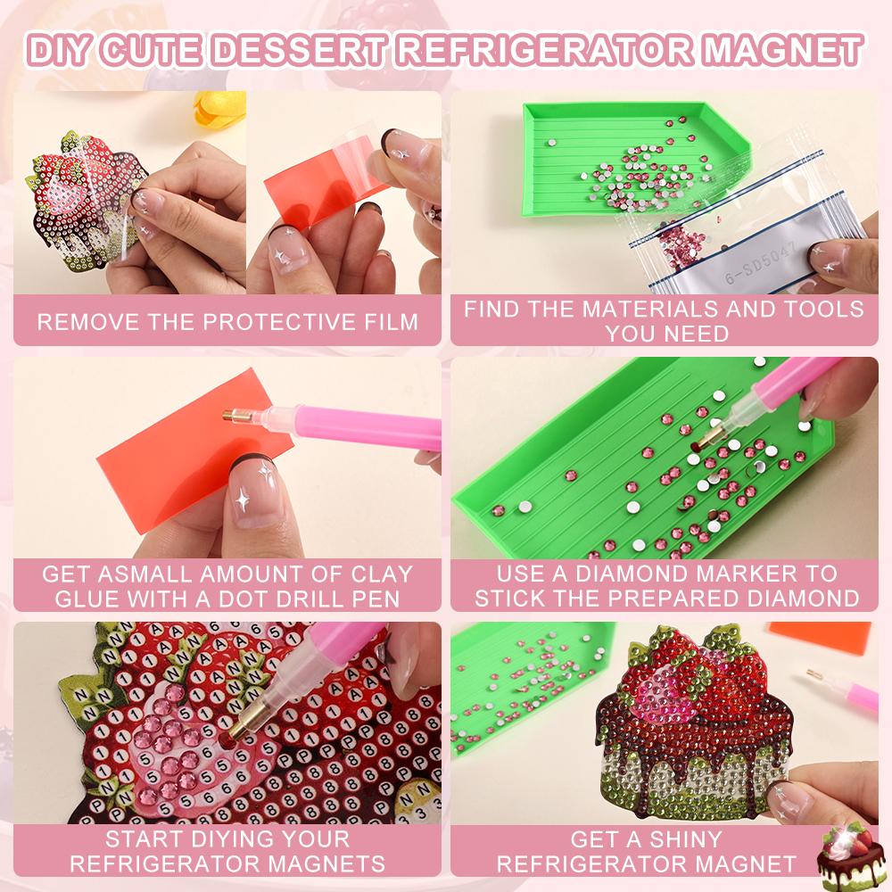 How to make DIY diamond painting refrigerator magnets
