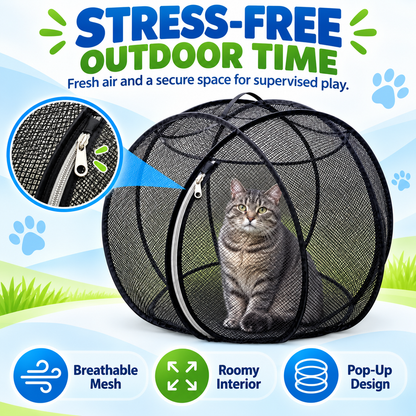 🌿Hot Sale 50% OFF-Outdoor Cat Lounge – Mesh Playpen for Fresh-Air Time