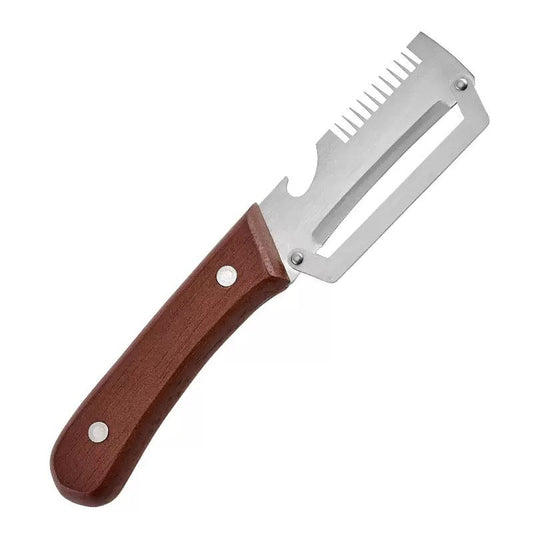 🔥WOVERSSY®Wooden-Handled Stainless Steel Sharp Peeler with Built