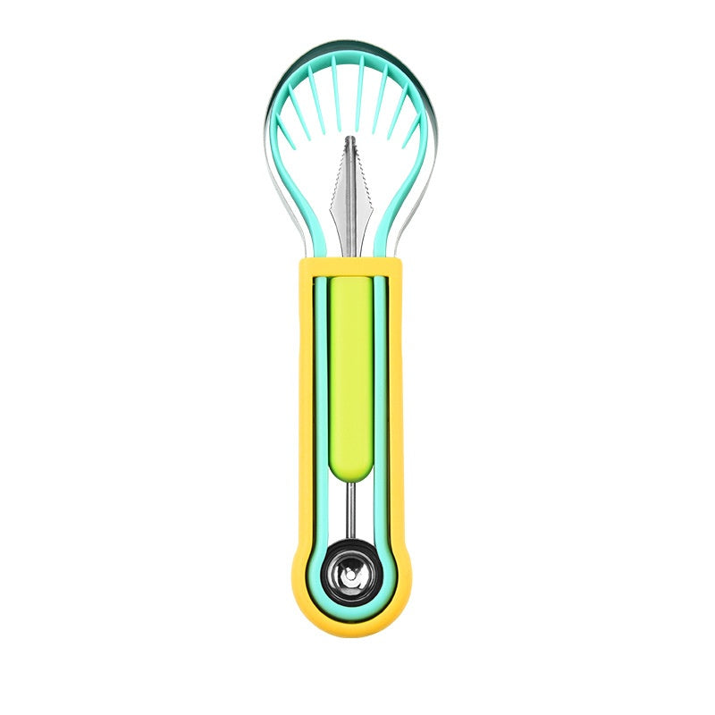 ✨ Elevate Your Fruit Preparation Game—The 3-in-1 Multi-Function Melon Ball Scoop & Carving Knife Set! ✨