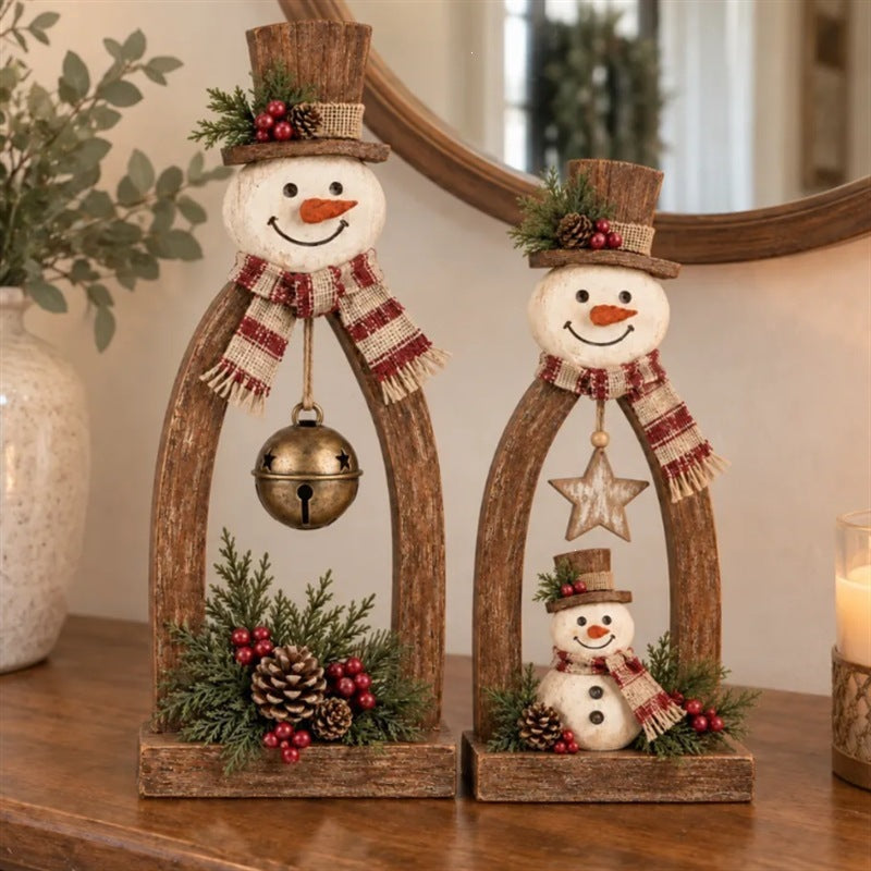 🤎Rustic Vintage Snowman Tabletop Decor Set ☃️