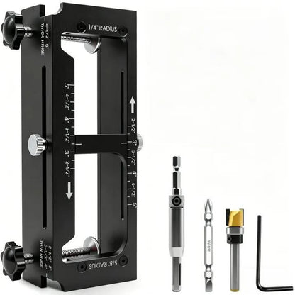 🔧Adjustable Door Hinge Mortise Jig Kit – Precision Routing, Quick Setup & Perfect for Carpenters, Joiners & DIY Home Renovations ✨