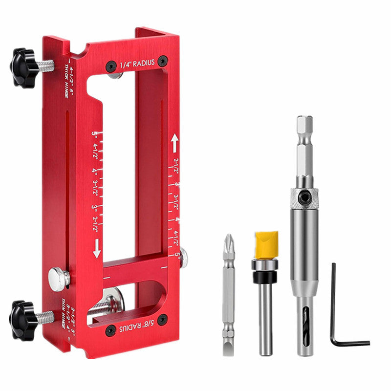 🔧Adjustable Door Hinge Mortise Jig Kit – Precision Routing, Quick Setup & Perfect for Carpenters, Joiners & DIY Home Renovations ✨