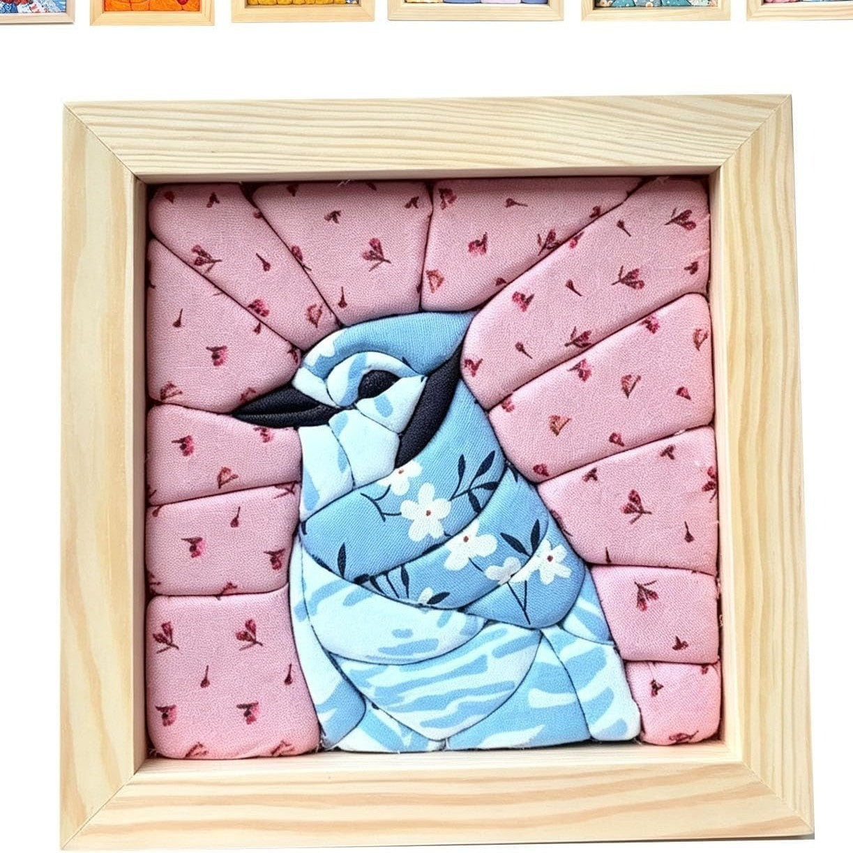 Kinusaiga-No-Sew Bird Fabric Art Kit