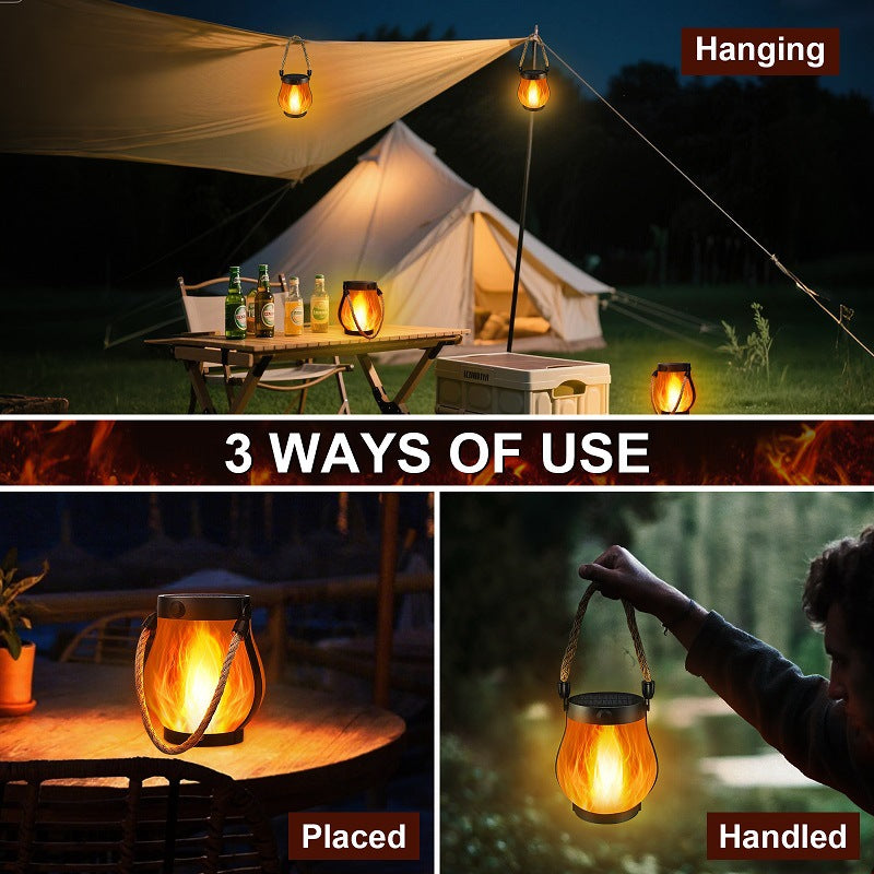 🔥Vintage Style Solar Flame Lantern